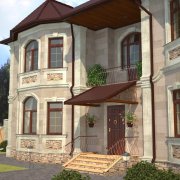 Cephe kaplaması: ahşap ve taş