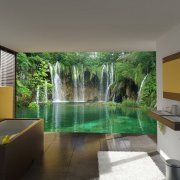 Wählen Sie eine Tapete im Badezimmer