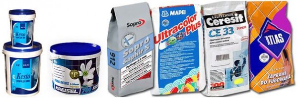 Diversi tipi di riempitivi per giunti