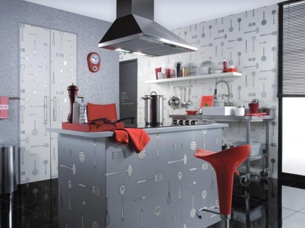 Papier peint vinyle de style techno