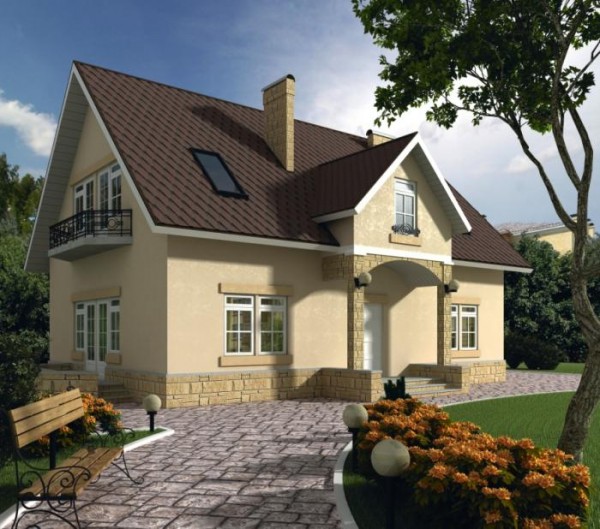 Декоративна мазилка, комбинирана с камък Декоративна мазилка, комбинирана с камък