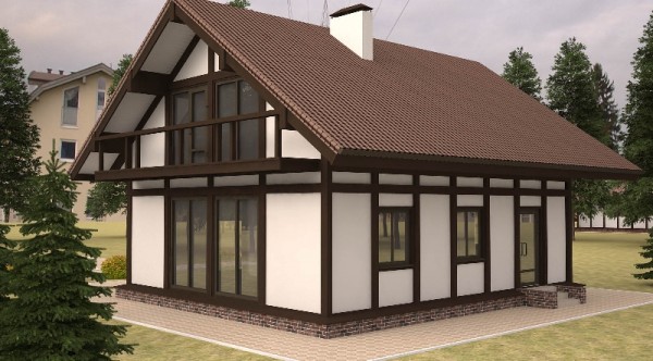 Skandinavischer Designstil eines Plattenhauses