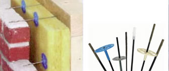 Befestigen Sie den Verblendstein mit Spiralnägeln am Schaumstoffblock Befestigen Sie den Verblendstein mit Spiralnägeln am Schaumstoffblock