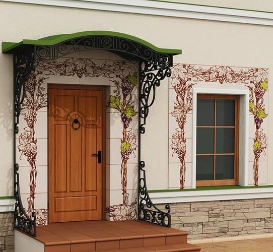 Штукатура, камък и плочки в декорацията на фасадата Штукатура, камък и плочки в декорацията на фасадата