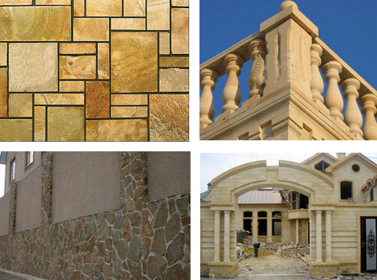 An example of a facade Dagestan stone An example of a facade Dagestan stone