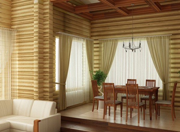 Innenausstattung von Landhäusern mit Holz