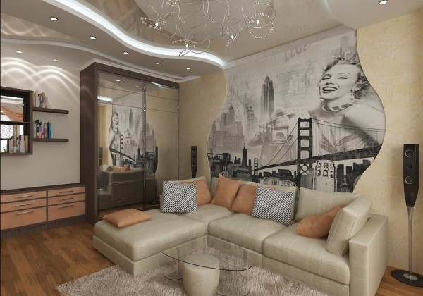 O design de um pequeno salão