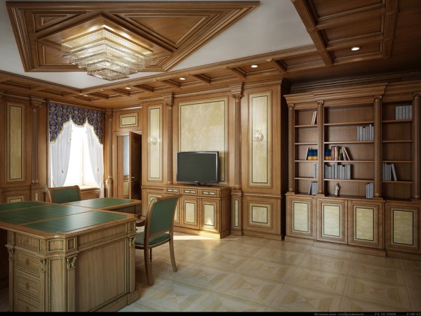 Armoire de garniture en bois