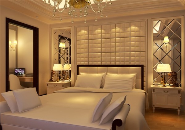 Die Kombination von Leder- und Spiegelfliesen