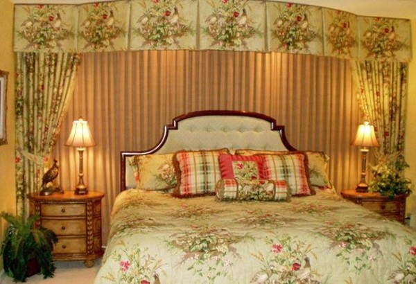 Decoración de tela en el interior.