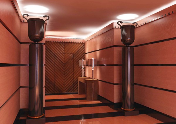 Dekorative Bemalung von Säulen