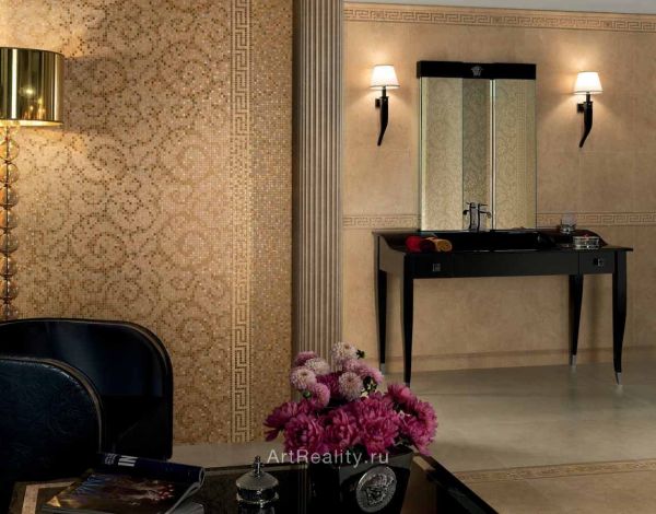 Fechamento de fachada em mosaico de vidro