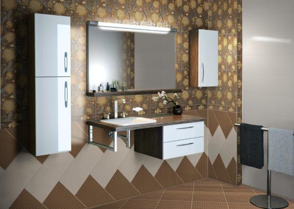 Harmonische Farbabstimmung und originales Fliesenlayout