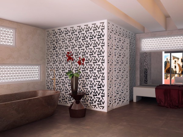 Фрезована гипсокартон в стенен дизайн