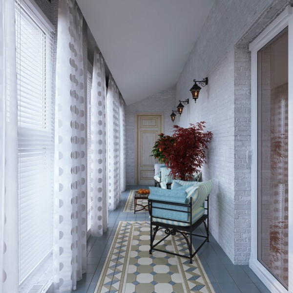 Κεραμικό δάπεδο στο χαγιάτι