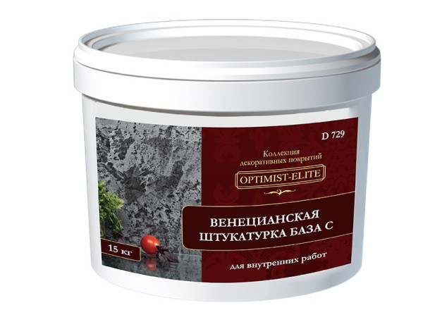 Composition de base pour appliquer le plâtre vénitien