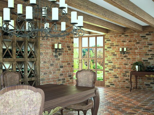 Entwurf eines Landhauses mit Klinkerverkleidung Entwurf eines Landhauses mit Klinkerverkleidung