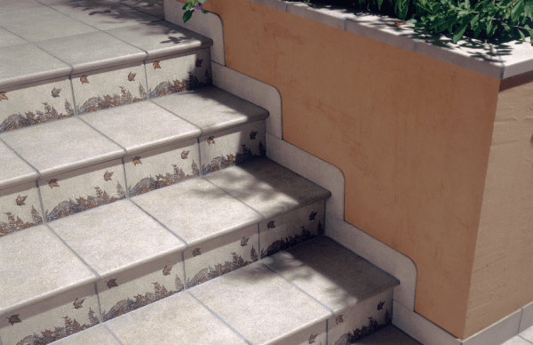 Klinkerstufen mit Dekor Klinkerstufen mit Dekor