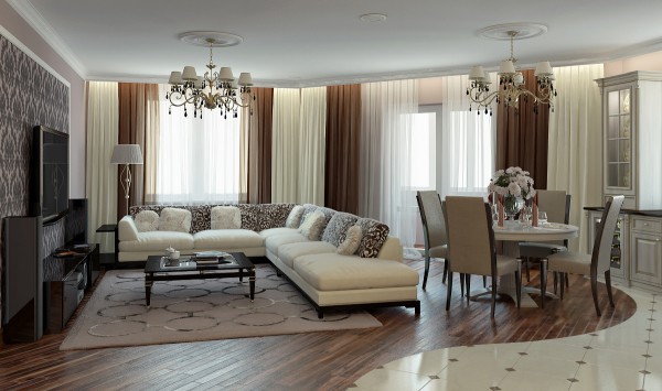 Klassische Oberflächen: bemalte Stuckdecke