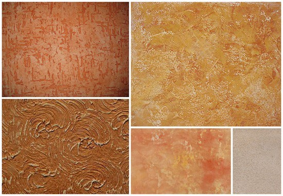 Фасадна мазилка, нанесена по различни начини Фасадна мазилка, нанесена по различни начини