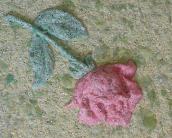 Rosa volumétrica hecha por plantilla