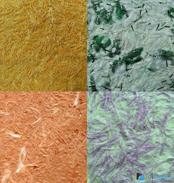 Tipos e cores de papel de parede líquido Tipos e cores de papel de parede líquido