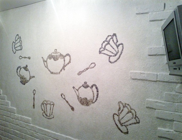 Papel tapiz líquido en la cocina sin barniz, en un mes olerán a borsch y pasteles