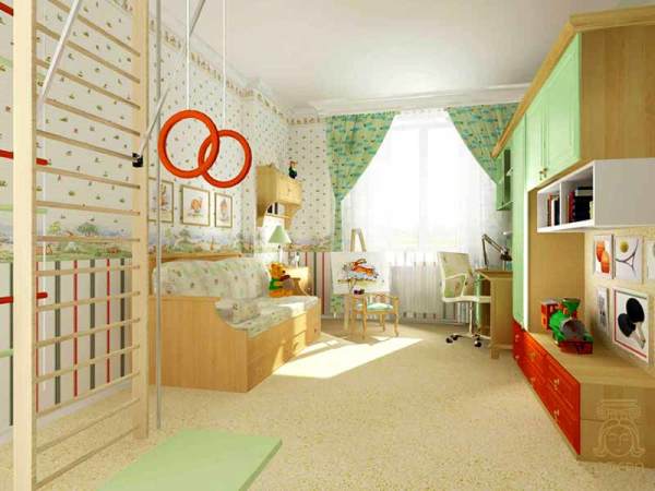 Kinderzimmer in hellen Farben