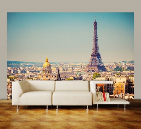 Paris panoramik manzaralı duvar resmi