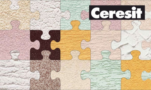 O gesso Ceresit tem muitas cores e texturas