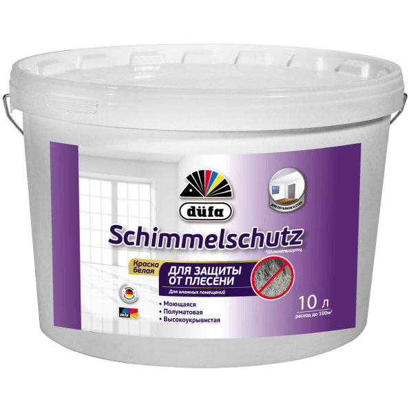 Tinta látex com a adição de um pigmento especial para evitar a formação de fungos e fungos nocivos