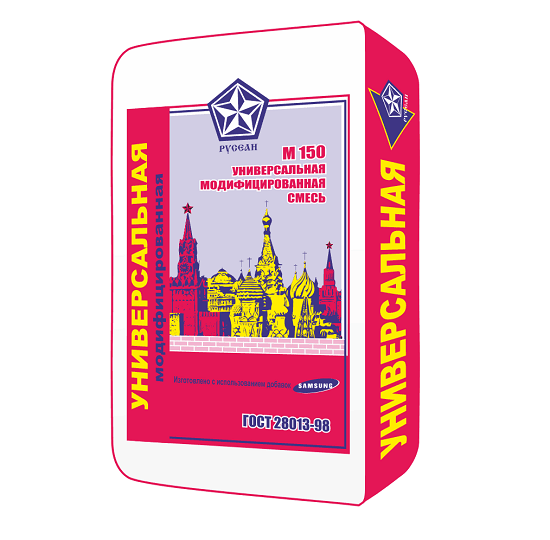 Sand concrete mixture for plastering walls