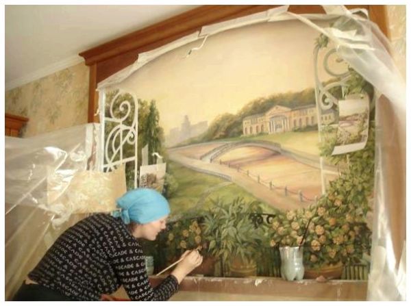 Картина със суха мазилка