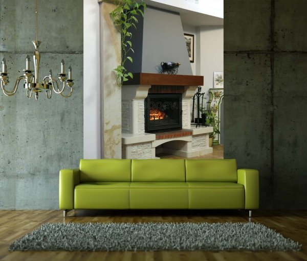 Стенописите за камина могат визуално да увеличат пространството