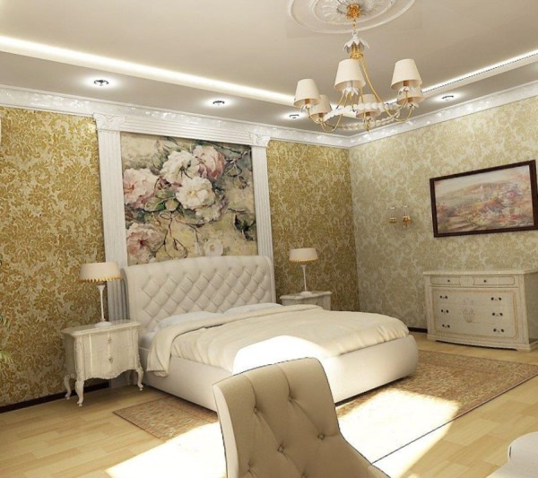 Trama murale sul muro della camera da letto