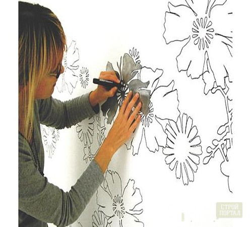 Ein Bild an eine Wand zeichnen Ein Bild an eine Wand zeichnen