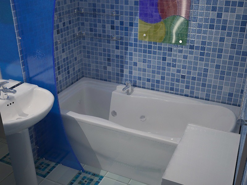 Panneaux en plastique imitant les carreaux de céramique mosaïque. La solution parfaite pour la salle de bain