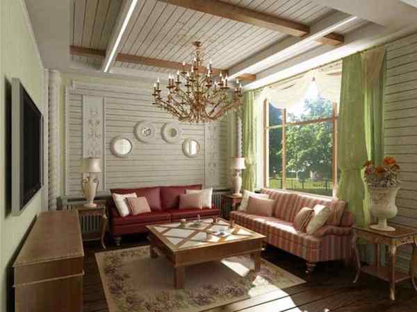 Οριζόντια επένδυση στην οροφή και στους τοίχους Οριζόντια επένδυση στην οροφή και στους τοίχους