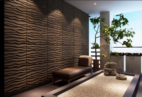 Mur lambrissé de style japonais Mur lambrissé de style japonais