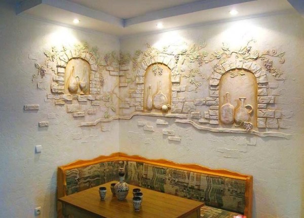 Стените на кухнята след ремонт