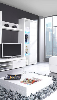 Λευκά έπιπλα στο σαλόνι