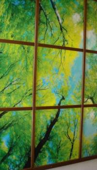 Nachdem Sie eine Glasscheibe in Form eines Fensters ausgegeben haben, erhalten Sie außerdem ein gefälschtes Fenster mit einer schönen Aussicht, wie Sie es wünschen