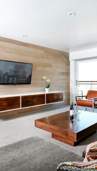 Διακόσμηση σαλόνι με επένδυση