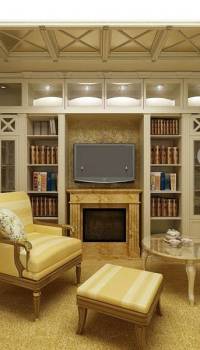 Ο συνδυασμός πάνελ και κόγχων στο εσωτερικό