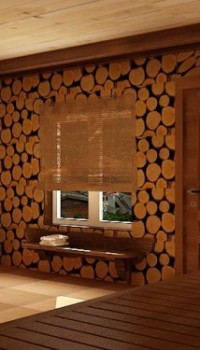 Стенопис под дървото в интериора