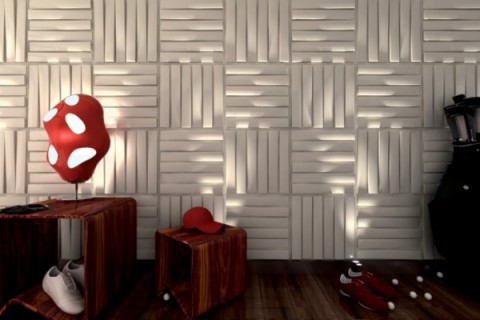 Interior del pasillo con paneles de HPL