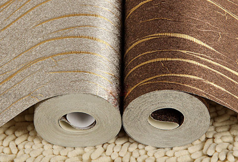 Paper-based vinyl wallpapers.