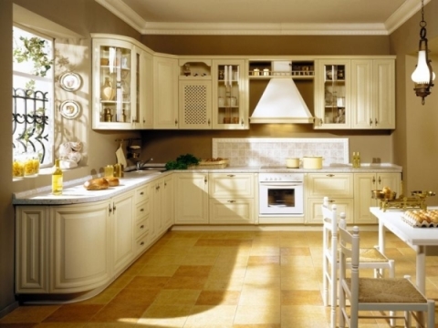 Cucina di colore beige