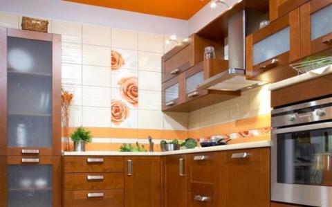 Decorating the walls of the kitchen with tiles Decorating the walls of the kitchen with tiles