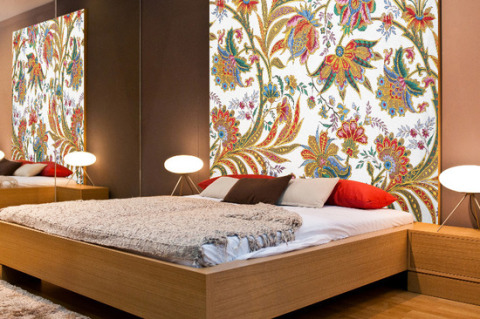 Panel de tela para un dormitorio